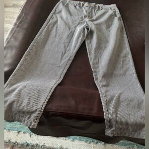 Men's Striped Black and White Pants